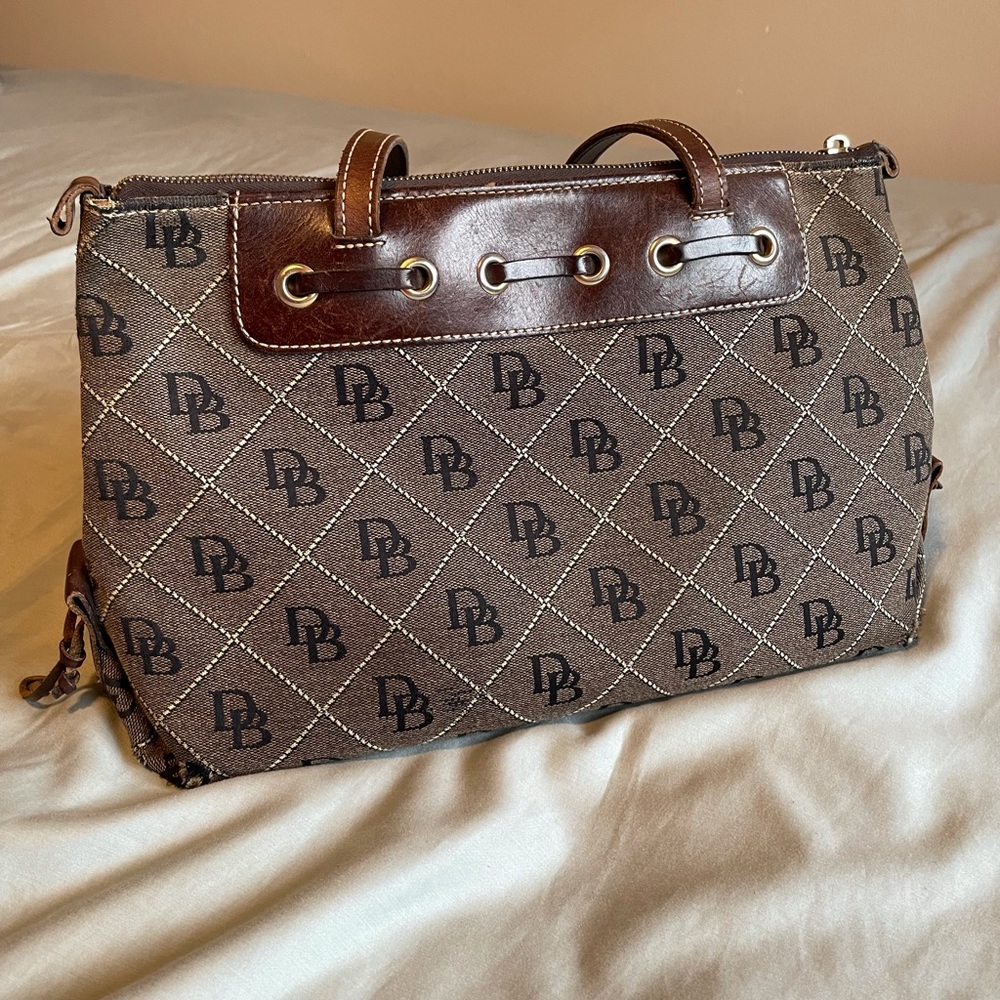 Dooney and Bourke over the shoulder brown handbag